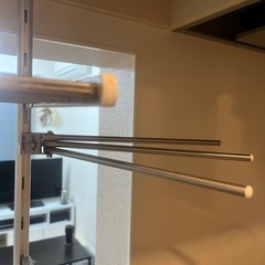 　ステンレス　キッチン　突っ張りラックの画像