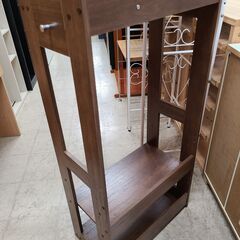 J1828【リユースのサカイ柏店】IRIS OHYAMA　アイリスオーヤマ　ハンガーラック　KWR-1260　ブラウン　クリーニング済み　参考価格9,200円の画像