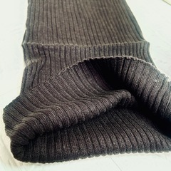 ネックウォーマー　リブ　ブラウン　保温 シルク カシミヤの画像