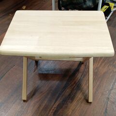 折り畳みテーブル　ナチュラル　木目調　サイズ（約）幅49×奥38×高35　　■近隣配送無料 買取GO‼　栄和店の画像