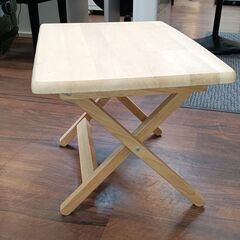 折り畳みテーブル　ナチュラル　木目調　サイズ（約）幅49×奥38×高35　　■近隣配送無料 買取GO‼　栄和店の画像