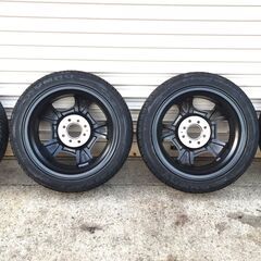  超美品!! 深リム!!ホイール4本SET 165/50R15 KUMHO ECSTA SPT 深溝!! Leasing 4H -100 -110 軽のインチアップに!!の画像