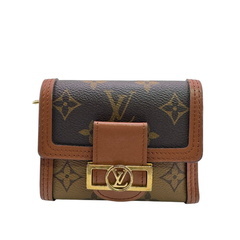 ルイヴィトン LOUIS VUITTON 三つ折り財布 モノグラムリバース ポルトフォイユドーフィーヌコンパクト コンパクトウォレット M68725 ブラウンの画像