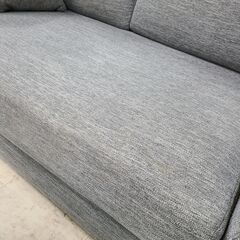J1829【リユースのサカイ柏店】二人掛けカウチソファ　オットマン付き　グレー　クリーニング済み　の画像