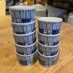 【引き取り限定】中古品　蕎麦猪口　9個セットの画像