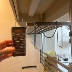 　ステンレス　キッチン　突っ張りラックの画像