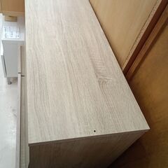 リユースのサカイ栃木店★ジモティ割あり★  棚 ベージュ W91×D33×H90.5 クリーニング済み TC11676の画像