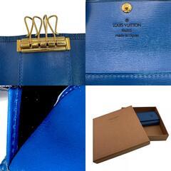 ルイヴィトン LOUIS VUITTON キーケース エピ ミュルティクレ4 4連 三つ折り スナップボタン開閉 M63825　 トレドブルーの画像