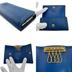 ルイヴィトン LOUIS VUITTON キーケース エピ ミュルティクレ4 4連 三つ折り スナップボタン開閉 M63825　 トレドブルーの画像