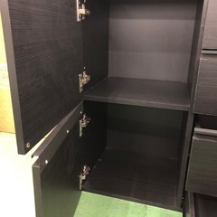【ドリーム川西店御来店限定】☆ジモティー見たよ♪割引☆ アイリス リビングキャビネット BK クリーニング済み 【99560000037065】の画像