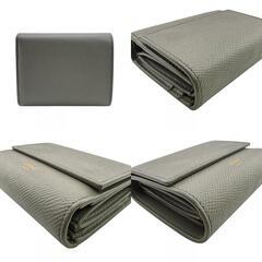 セリーヌ CELINE 三つ折り財布 スモールトリフォールドウォレット コンパクトウォレット ロゴ グレージュの画像