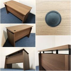 パソコンデスクラボーロ002 120 MBR 木目調ミドルブラウン　配線コード通し穴・アジャスター付き脚部 DESK LAVORO 120 ワークデスクの画像