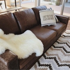 IKEA   SKOLD ラグ 羊皮 ブラウン 廃盤の画像
