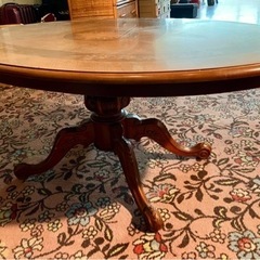 アンティークローテーブル　ウッド　猫足　机　姫系の画像