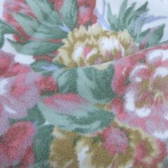 ピンク花柄　綿毛布　シングル　ブランケットの画像