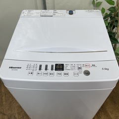 R052 ☀️ Hisense 洗濯機（洗濯5.5㎏) 21年製 HW-E5503 ⭐ 動作確認済 ⭐ クリーニング済の画像
