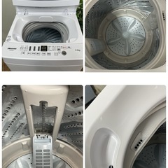 R052 ☀️ Hisense 洗濯機（洗濯5.5㎏) 21年製 HW-E5503 ⭐ 動作確認済 ⭐ クリーニング済の画像