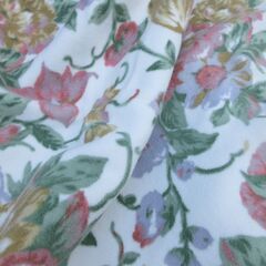 ピンク花柄　綿毛布　シングル　ブランケットの画像