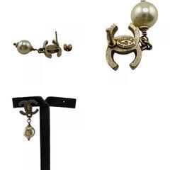 シャネル CHANEL ピアス ココマーク 両耳用 片方のみ 社外キャッチ シルバーの画像