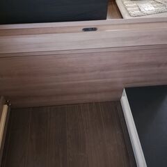 東京インテリア ダブルベッド マットレス＆フレーム コンセント/ベッド下収納付 の画像