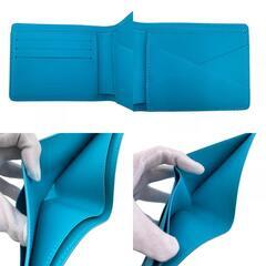 ルイヴィトン LOUIS VUITTON 二つ折り財布 モノグラムトリヨン ポルトフォイユ ミュルティプル M11501 ブルーの画像