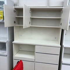 【ドリーム川西店限定】☆ジモティー見たよ割引☆ ナフコ 3枚扉食器棚  クリーニング済み 【2125560000037070 】の画像