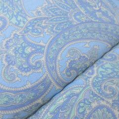 高級敷布団　美品　ブルーペイズリー柄　マットレスの画像