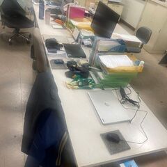 【中古】ミーティングテーブル(作業台)　ロング4台／ショート1台　差し上げます！の画像