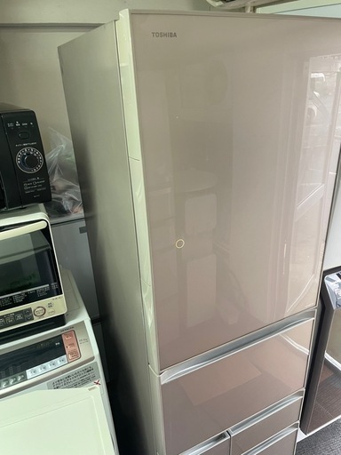 北九州市内配送無料　保証付き 東芝/TOSHIBA 5D冷蔵庫 VEGETA ベジータ GR-G43GXVE(ZN) 426L