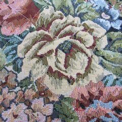 ジャガード織　マルチラグ　カバー　敷物　バラ柄の画像