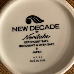 ノリタケのカップ＆ソーサー。ニューディケイドカフ エ・デュ・ソワール （New Decade Café du Soir), , X は「9091」ですの画像