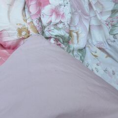 高級羽毛布団　ボリュームタイプ　ダウン　ピンク系　日本製　シングル　の画像