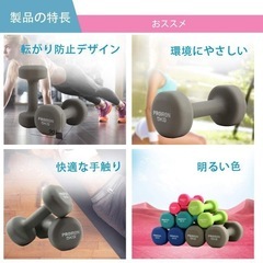 PROIRON ダンベル 5kg×2個セット／ネオプレーン／自宅トレに最適の画像