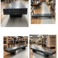 ジモティー限定価格！S220 ⭐ マーブル調ミニマムローラック 飾り棚 ベンチ 幅160cm USEDの画像