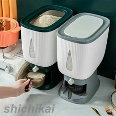 未使用品‼️【米びつ10kg】【食品保存容器】【管理番号12111】町の画像