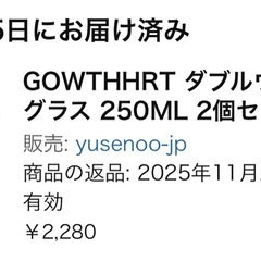 ダブルウォール グラス 250ML 2個セットの画像
