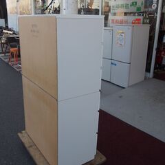 ニトリ　チェスト　ハイチェスト   白  幅80cm　高さ130cm　エキスパート藤沢辻堂店の画像