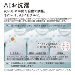 早い者勝ち 新品 BW-X120K 縦型洗濯機 12kg 横に傷ありの画像