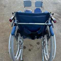 折りたたみ式 自走式カワムラ リクライニング 介助用 車椅子 車いすの画像