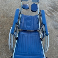 折りたたみ式 自走式カワムラ リクライニング 介助用 車椅子 車いすの画像