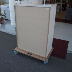 中古美品!   5段チェスト　チェスト　幅80cm　　高さ130cm  　白　エナメル　エキスパート藤沢辻堂店の画像