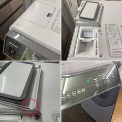 地域限定送料無料　美品【 SHARP 】シャープ 洗濯11.0㎏/乾燥6.0㎏ ドラム式洗濯乾燥機 AIでスマートお洗濯 乾燥フィルター自動お掃除 ハーフミラー ES-W111の画像