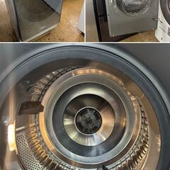 地域限定送料無料　美品【 SHARP 】シャープ 洗濯11.0㎏/乾燥6.0㎏ ドラム式洗濯乾燥機 AIでスマートお洗濯 乾燥フィルター自動お掃除 ハーフミラー ES-W111の画像
