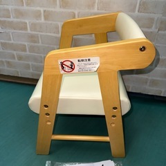 キッズチェア　木製　クッション付き　ローチェア ベビーチェアの画像