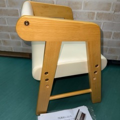 キッズチェア　木製　クッション付き　ローチェア ベビーチェアの画像