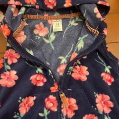 【80】海外べビー服 アウター ベスト フリース くま耳の画像