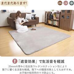 新品　(140x200cm·ペールピンク)　低反発ラグ 極厚25mm 抗菌・防ダニ加工の画像