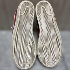 NIKE ナイキ／スエード ローカットスニーカー／27.5cm／赤×白／メンズの画像