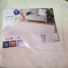 新品　ジャカード織りラグ 北欧風【130×190cm約1.5畳・ステップ柄／ベージュ】の画像