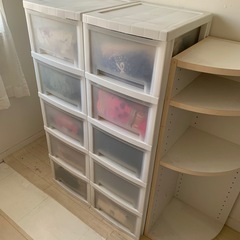 ❤️最終断捨離早い者勝ち❤️収納棚２つ➕コーナーラック　まとめて　現状引き取り限定の画像